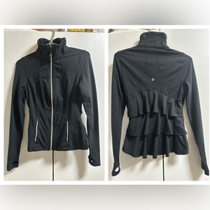Lululemon Black Ruffle Back Define Jacket
